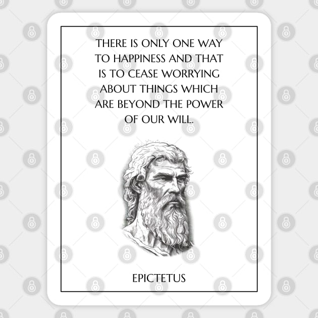 Epictetus Stoic Philosophy Sticker by Stoic King